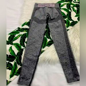 High wasted legging - charcoal marl/pastel grape